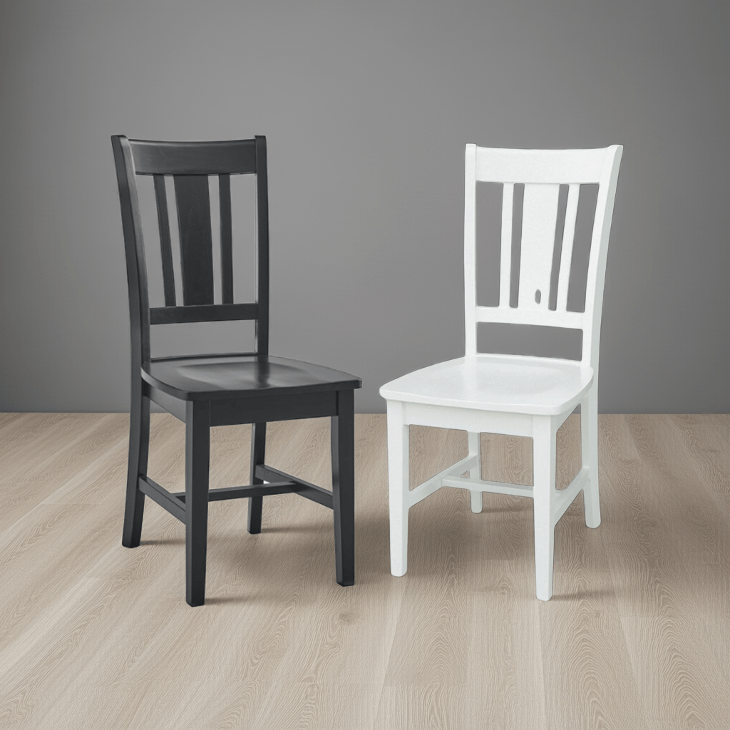 Camden Chair – 100% Solid Hardwood | Factory - Painted in Black or Pure White - Seeds & Sawdust