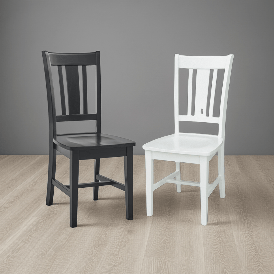 Camden Chair – 100% Solid Hardwood | Factory - Painted in Black or Pure White - Seeds & Sawdust