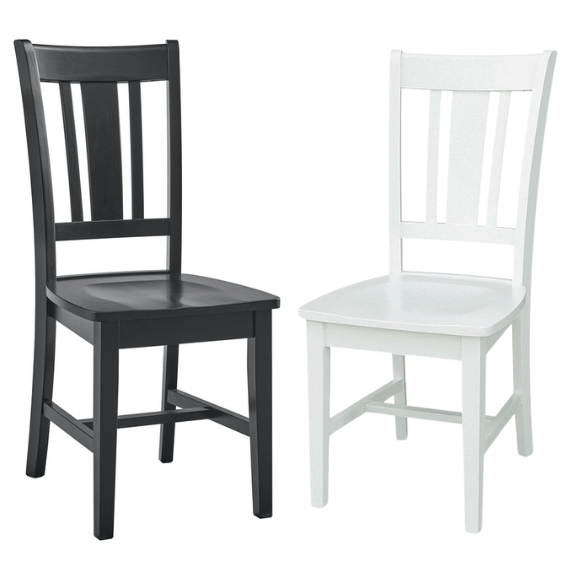 Camden Chair – 100% Solid Hardwood | Factory - Painted in Black or Pure White - Seeds & Sawdust