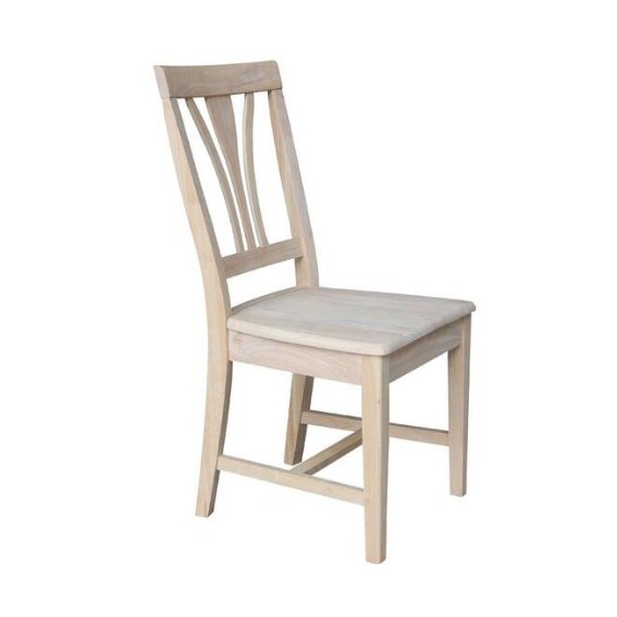 Fanback Dining Chairs (Set of 2) – Unfinished Solid Parawood