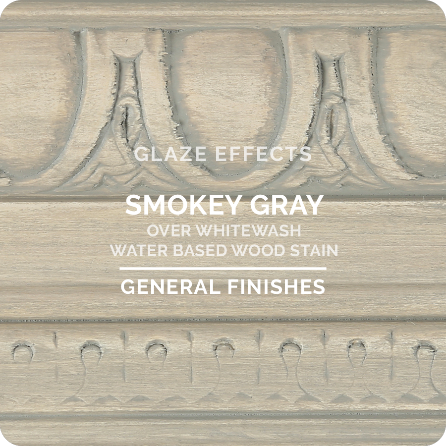 Smoke Gray Glaze Effects over Whitewash
