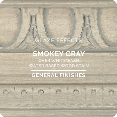 Smoke Gray Glaze Effects over Whitewash