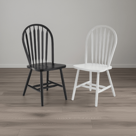 Windsor Arrowback Chair – 100% Solid Hardwood | Painted Black or White - Seeds & Sawdust