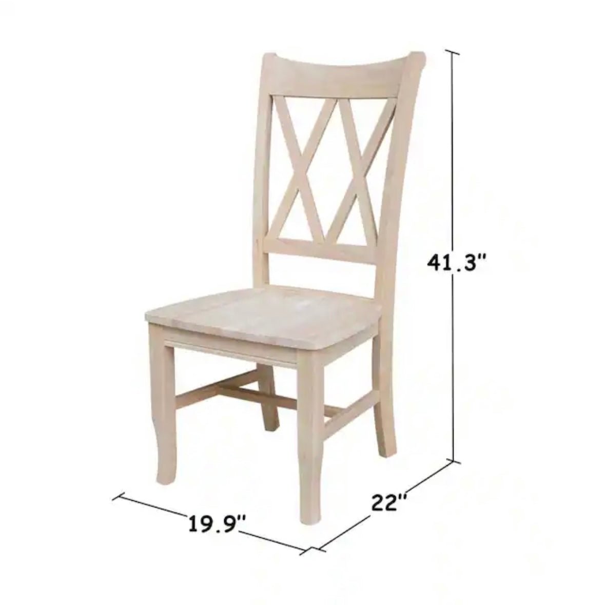 Wooden Double X Back Chair - Seeds & Sawdust